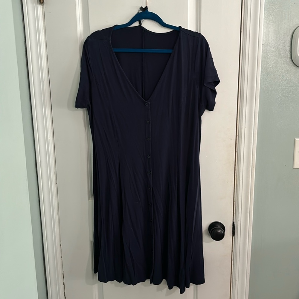 ASOS Curve Navy Skater Dress